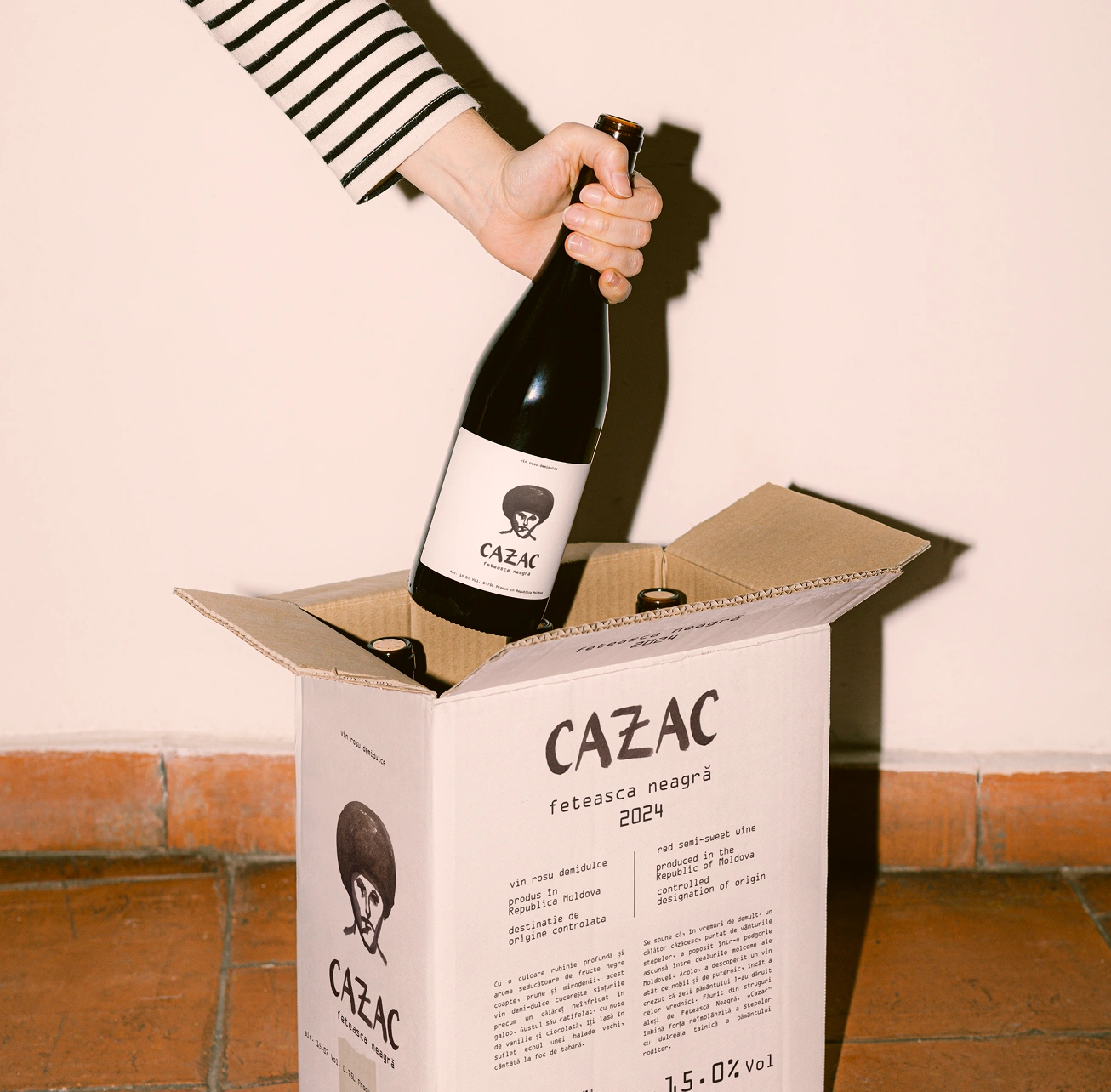 Cazac — wine label and packaging design